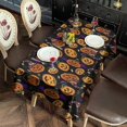 thumbnail image 3 of Halloween Pumpkins with Witch Hats Rectangle Tablecloth 60"x120",Waterproof Polyester Rectangle Table Cloth, Wipeable Spillproof Polyester Tablecloth for Dining, Camping, Indoor and Outdoor, 3 of 6