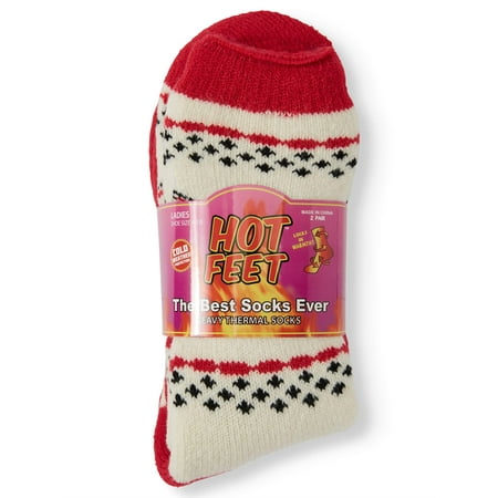Hot Feet Women Heavy Thermal Socks 2 pack