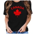 thumbnail image 1 of Womens Canada Shirts Canada Day Flag Short Sleeve Maple Leaf Tee Summer Top, 1 of 4