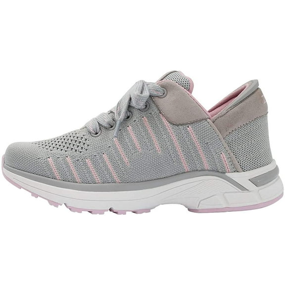 Zeba Women's Hands Free Slip-On Walking Shoes (Rose Gray, 8)