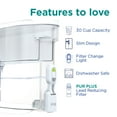 PUR Plus 30 Cup Dispenser Filtration System, White/Blue, Fits All