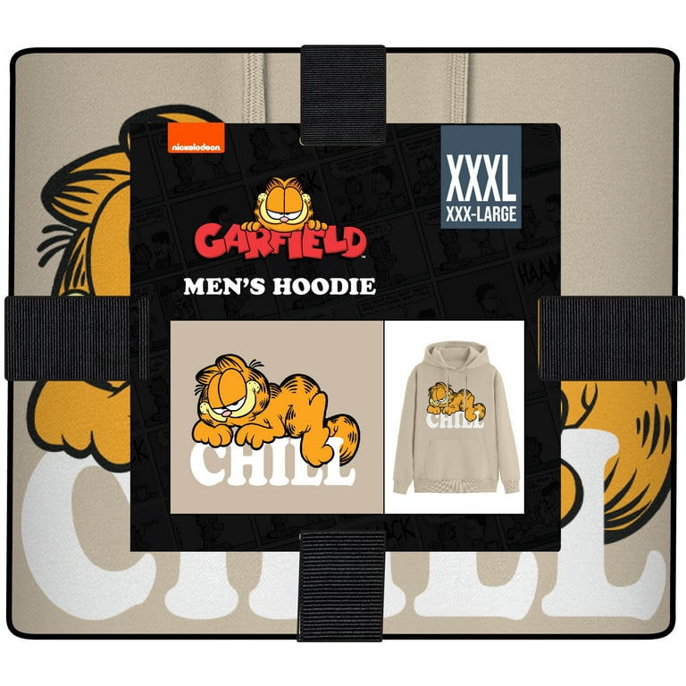 Garfield Men's Graphic Print Hoodie with Long Sleeves, Sizes Garfield Men's Graphic Print Hoodie with Long Sleeves, Sizes