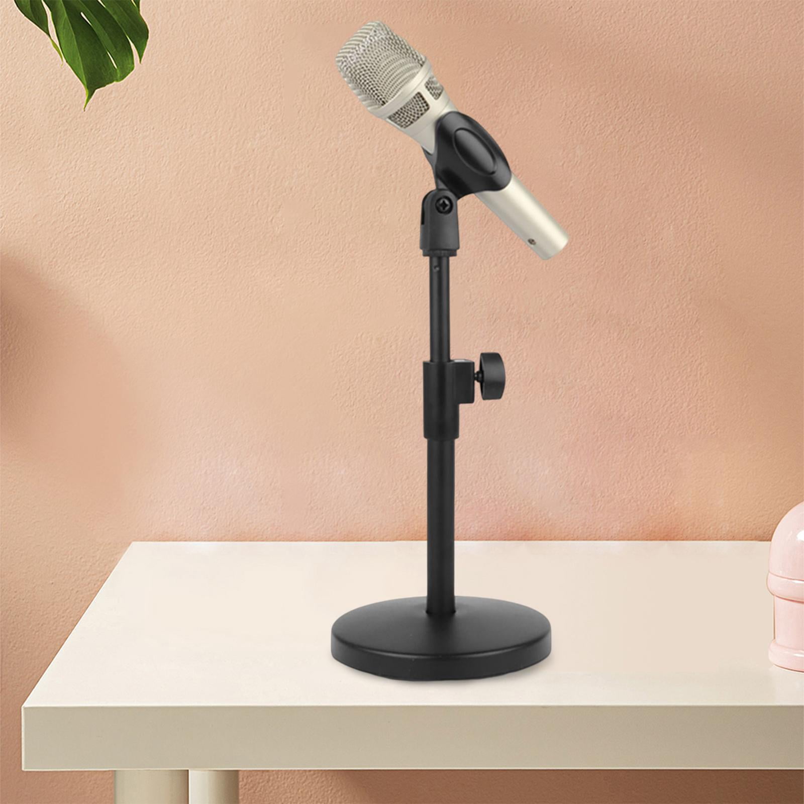 Wzmzjy Desktop Mic Stand Stand Stable Professional Sturdy Desk Mic Stand for Chat Phone