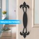 thumbnail image 1 of Carbon Steel Durable Door Pull Handle, Strong Barn Door Handle, For Gates Black Doors 10.94x2.76x1.3in, 1 of 8