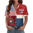 thumbnail image 6 of 250 Years American Flag 250th Anniversary USA T-Shirt Button Down Short Sleeve Shirts, 6 of 7