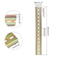 thumbnail image 2 of 4 Pcs DIN Rail Slotted Iron Mounting Guide 12"(300mm) x 35mm x 6.5mm High Bronze Tone, 2 of 4