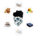 thumbnail image 7 of Yayeee Freestanding Laundry Hamper with Handle Collapsible Large Storage Basket for Clothes, Green Geometric Pattern, 7 of 7