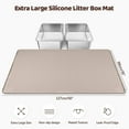 thumbnail image 6 of Cat Litter Mat, XXL Extra Large 50" x 35" Silicone Mat Litter Trapping Mat for Scatter Control, Soft on Kitty Paws, Easy to Clean (Khaki), 6 of 6
