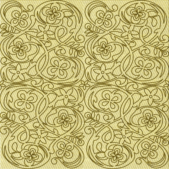 Ahgly Company Machine Washable Indoor Square Transitional Dark Golden Rod Brown Area Rugs, 8' Square