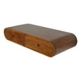 thumbnail image 5 of Floating Chestnut London Console Table | Solid Mango Wood, 2 Drawers | Mid-Century Modern Style for Bedroom | 31.5" W, Space-Saving Design, 5 of 11