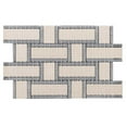 thumbnail image 4 of The Tile Life Stately Tre Basketweave Calacatta Polished Porcelain Mosaic Floor & Wall Tile, 9.5 x 14 in, 6-Piece, 4 of 13