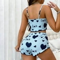 thumbnail image 6 of Xaqiouau Women Heart Print Pajama Set Cami Tank Top and Shorts 2 Piece Lounge Set Sleeveless Sleepwear Summer Casual Cute Outfit, 6 of 6