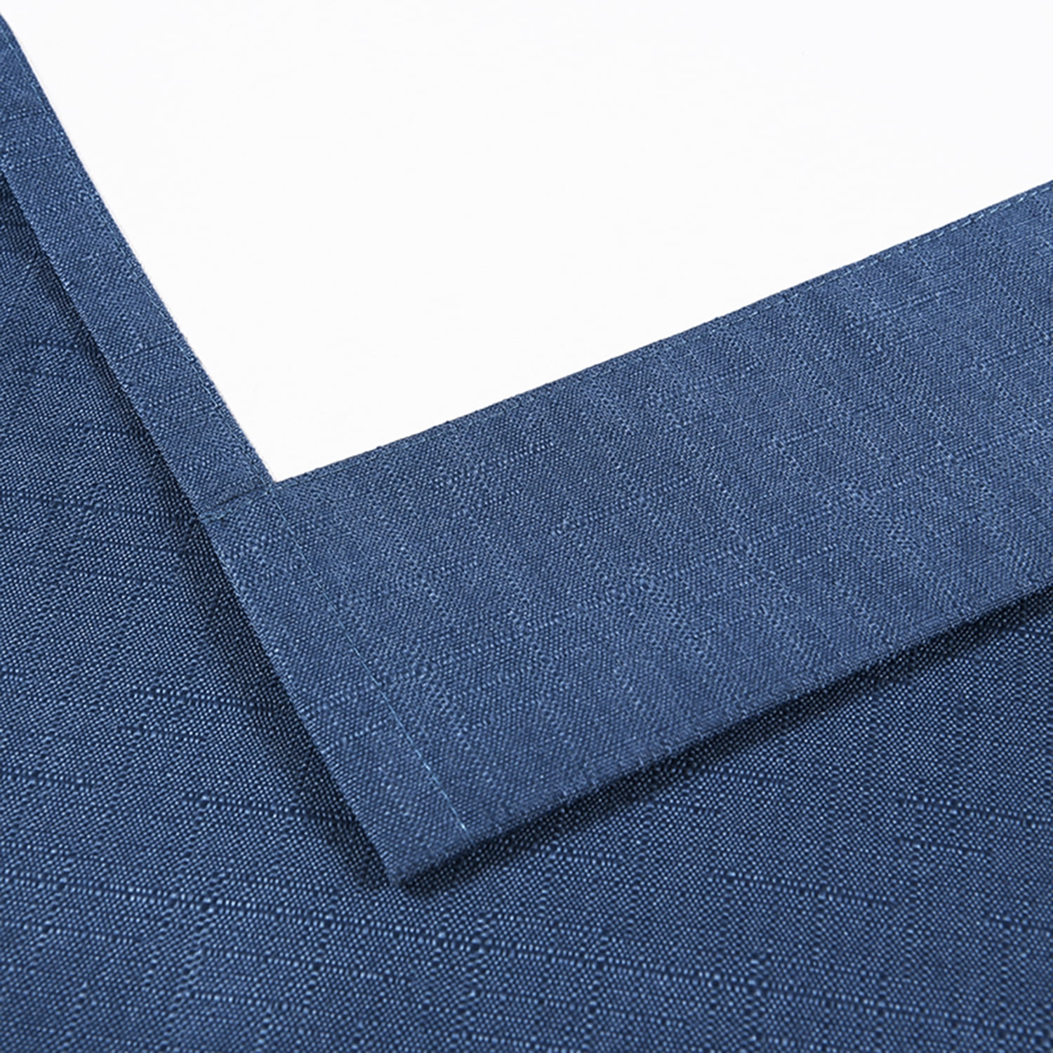 SUN+BLK Thermal Back Blackout Indoor Curtain Panel Pair with Rod Pocket, Denim, 42" x 84"