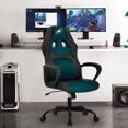 thumbnail image 2 of Bestoffice Ergonomic High Back PU Leather Gaming Chair with Lumbar Support and Footrest, Black, 2 of 7