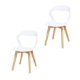 thumbnail image 1 of Set Sillas Moura Mundo In 2 Sillas para Comedor Sala Moderna Blanca, 1 of 7