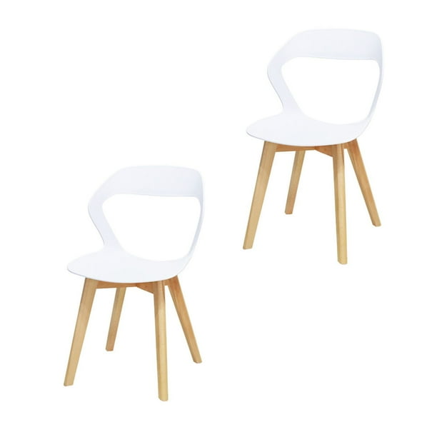 Set Sillas Moura Mundo In 2 Sillas para Comedor Sala Moderna Blanca