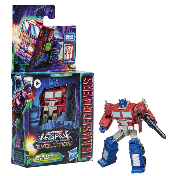 Transformers: Legacy Evolution Core Class Optimus Prime Converting Kids Toy Action Figure for Boys and Girls Ages 8 9 10 11 12 and Up (3.5”)