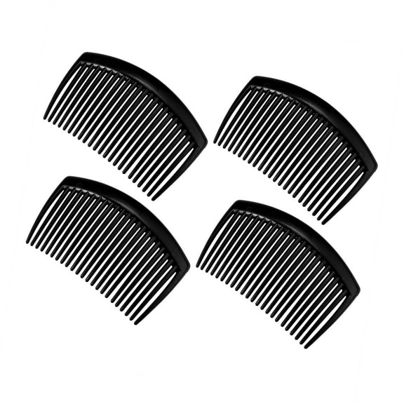 Unique Bargains 4 Pcs Classic Side Clip Hair Comb Teeth Hair Combs 3" Plastic Black