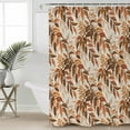 thumbnail image 2 of Extra Long Shower Curtain 72x84 Inch, Autumn Leaves Shower Curtain Waterproof Bathroom Decor Fall Vintage Rustic Botanical Burlap Fabric Bath Curtain Set Accessories with Hooks, 2 of 6