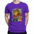 thumbnail image 1 of Camisetas de gato vampiro para hombre, camisetas divertidas de gato el retorno de Vampurr, camiseta de manga corta con cuello redondo, Tops de algodón 4XL 5XLpurple, 1 of 4