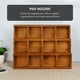 thumbnail image 3 of Organizador de escritorio vintage creativo, caja de madera, estante de almacenamiento de madera para colgar en la pared, 3 of 8