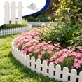 thumbnail image 4 of Plastic Garden Fence Border Edging Picket Fence With Stakes Lawn Flower Bed Divider Outdoor Garden Decor Easy Install Durable Reusable, Plant Protection Space Divider, for Garden Yard Lawn Beds, 4 of 6