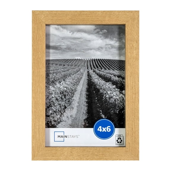 Mainstays – 4x6 Picture Frame – Wood Tone Gallery Linear Program Tabletop & Wall Photo Frame