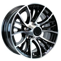 eCustomrim Aluminum Trailer Wheel 14X5.5 14" Black Evolution 5 Lug On 4.5" Center Rim