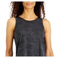 thumbnail image 2 of ID Ideology Women's Jacquard Camo Tank Top Black Size Large, 2 of 3