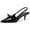 black, variant on Women bow embellished open toe wedding dress shoes, low heeled kitten heels, pointed toe shoes