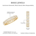 thumbnail image 6 of Rosec Jewels Lab Grown Diamond Anniversary Band Ring - Infinity Ring - EF-VS Quality Certified, 18K Yellow Gold, US 3.50, 6 of 7
