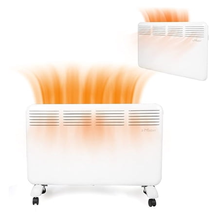 2 in 1 Portable Space Heater, 1500W Energy Efficient Heater with Thermostat, Wall Mounted LED Display Convection Heater for Indoor Use, Office Bedroom