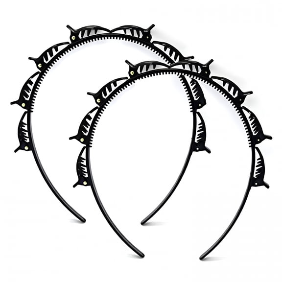 VANIDO Hairstyle Hairpin, 2 Pcs Hairstyle Aid Headband With Clips, Hairpins Hairdressing Supplies, Headband, Hair Holder, Hair Accessories, Twist Clip Headband