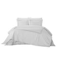 thumbnail image 5 of Chic Home Alfy 3-Piece Solid Color Cotton Duvet Cover Set, King, Grey, 5 of 5