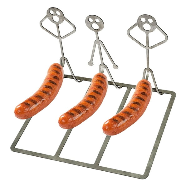 Perros Calientes De Acero Inoxidable, Tenedor De Barbacoa De Palo De Brocheta De Metal Para Fogata Y Parrilla qarigey OD013178-00