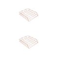 thumbnail image 2 of Cateissary Caja de correos liviana y duradera para empaquetar pedidos Papelería agradable y bolsas de oficina para empacar productos Cesta A4 Oro Rosa 2Conjunto, 2 of 6