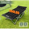 thumbnail image 2 of GVDV Folding Camping Cot for Adults with 2 Sided Mattress - 75"  x 28" Cot, 1200D Oxford Portable Cot Bed with Carry Bag for Camp Travel Guest, Black, 2 of 8
