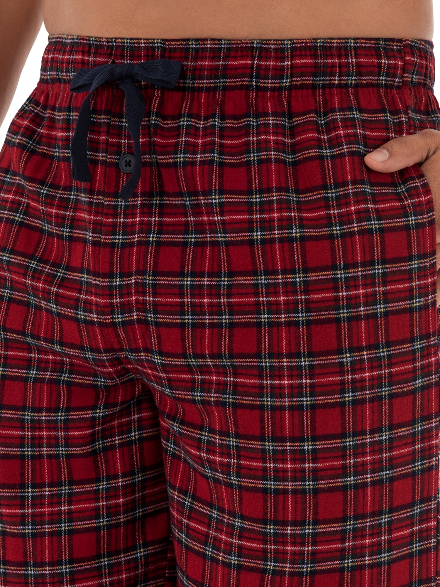 George Men's Plaid Woven Flannel Sleep Pants