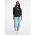 thumbnail image 2 of Time and Tru Women's Rolling Stones Tongue Graphic Sweatshirt with Long Sleeves, Sizes XS-XXXL, 2 of 5