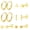 Golden, variant on 6 Pairs Titanium Earrings for Women Men G23 Pure Titanium Earrings for Sensitive Ears Ball Dot Triangle 20G hypoallergenic Titanium Earrings Sets for Multiple Piercing Nap Flat Back Earrings Set