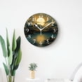 thumbnail image 4 of 12 Inch Wall Clock Battery Operated Silent Clock Decorative for Office, Kitchen, Outdoor, Living Room，Starry Night Moon Stars Cute Drawing, 4 of 4