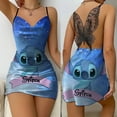 thumbnail image 4 of Vestido de encaje con Falda de punto para mujer, minivestido Sexy de Disney de satén con lazo, Espalda descubierta, para fiesta de verano, 2024, 4 of 5