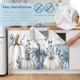 thumbnail image 5 of Blue Pumpkins Fall Sink Skirt 11"Wx13"L,Dustproof Under Sink Curtain with Self Adhesive Tape,Rustic Thanksgiving Watercolor Cabinet Curtain Cover for Bathroom Vanity,RV,Kitchen Cabinet Storage Shelf, 5 of 9