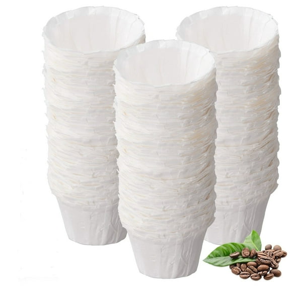 300pcs Disposable Paper Coffee Filters, Keurig K Cup Paper Filters for Keurig Single Brewer Reusable Cups, K-cup Coffee Pods, Fits All Brands Reusable K Cups