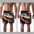 thumbnail image 3 of luoweisi Men's Beach Shorts Quick Dry Swim Trunks with Mesh Lining Crocodile 2XL, 3 of 5