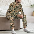 thumbnail image 5 of Mens Pajamas Set, Paisley Pattern No.9086 Button-Down Pajamas for Men Long Sleeve Mens Sleepwear Lounge Pjs Set, 5 of 5