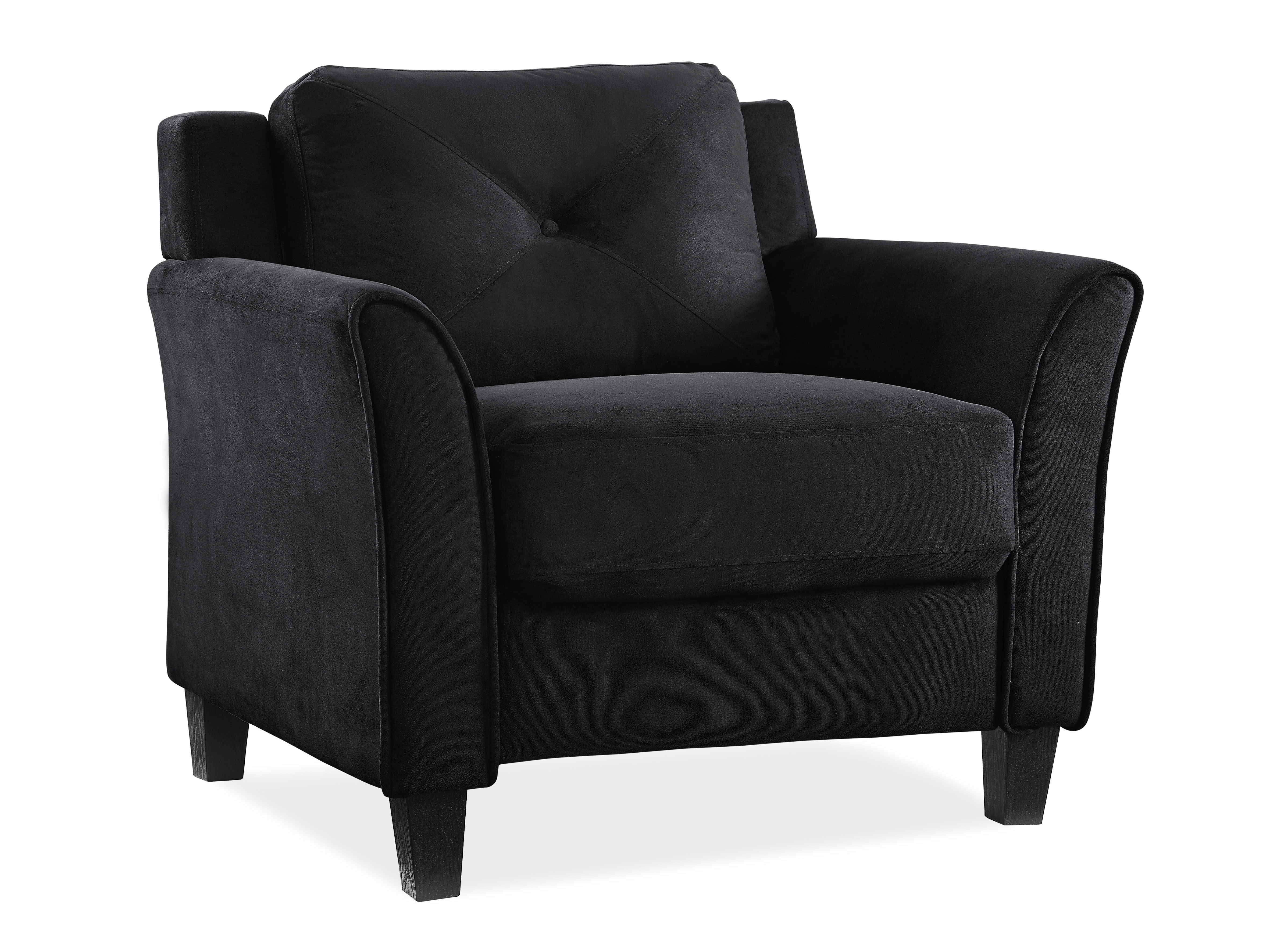 Lifestyle Solutions Taryn Club Chair, Black Fabric