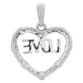 thumbnail image 3 of 10K White Gold Round Diamond Heart Frame Love Fancy Pendant 0.90" Charm 1/6 CT., 3 of 6