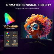 ZZA 32 inch 300HZ Curved Gaming Monitor, QHD 2560 * 1440 PC Monitor, 1500R, Refresh Rate, VA Display, AMD FreeSync , 120% sRGB Color Gamut,HDMI 2.1/DP1.4