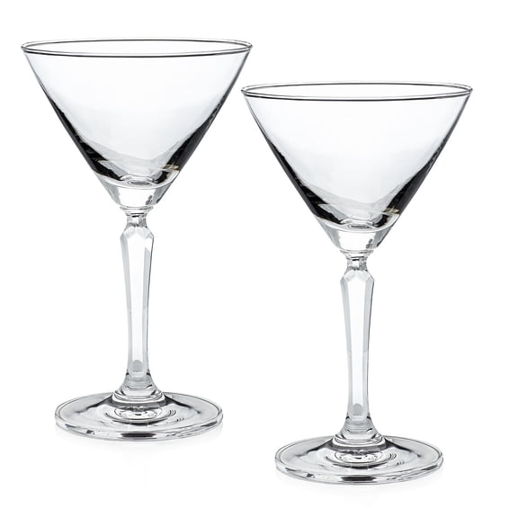 Miami Beach Five O’Clock Club – Art Deco Martini Glass, 1950s-Inspired 2-Piece Set (Gift Box Collection)